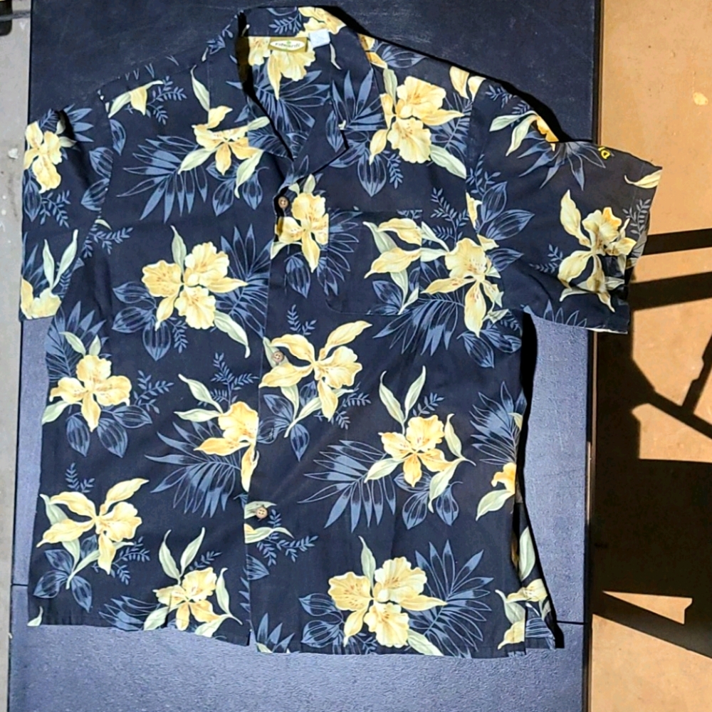 Edwards Men's Hawaiian Print Short Sleeve Shirt